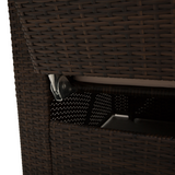 Outsunny brown rattan sun lounger, front view