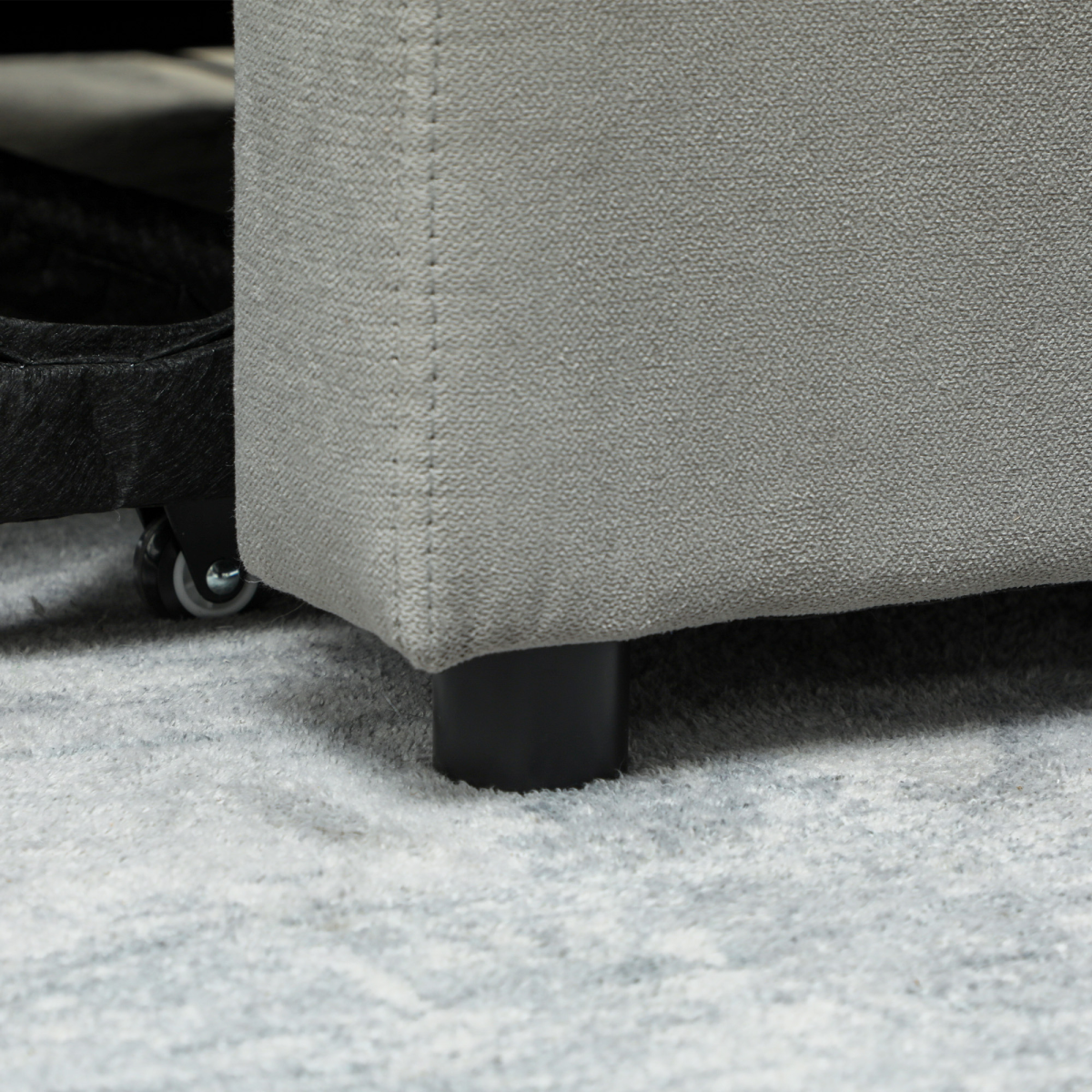 HOMCOM Click-Clack 2 Seater Sofa Bed with Cushions & Side Pockets – Space-Saving Guest Bed, Grey