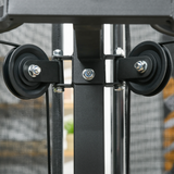 Outsunny Multi Gym Workout Station with 65kg Weight Stack, Sit Up Bench, Push Up Stand & Dip Station – Home Gym, Black