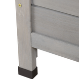 Outsunny Solid Fir Wood 2-Door Garden Storage Unit, 87 x 46.5 x 96.5cm – Outdoor Tool Cabinet, Grey