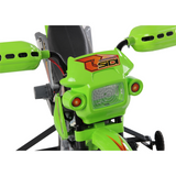 Kids 6V Electric Ride-On Motorbike with Headlights, Music and Horn – Motocross Style for Ages 3–6, Green