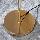 HOMCOM K9 Crystal 5-Light Upright Floor Lamp with Bead-Filled Shades – Glamorous Statement Lighting, Gold