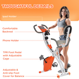 HOMCOM 2-in-1 Foldable Upright & Recumbent Exercise Bike, 8 Resistance Levels & Pulse Sensor – Home Cardio