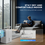HOMCOM 30L Dehumidifier with Washable Filter & Auto Defrost – Damp Control for Large Rooms & Laundry