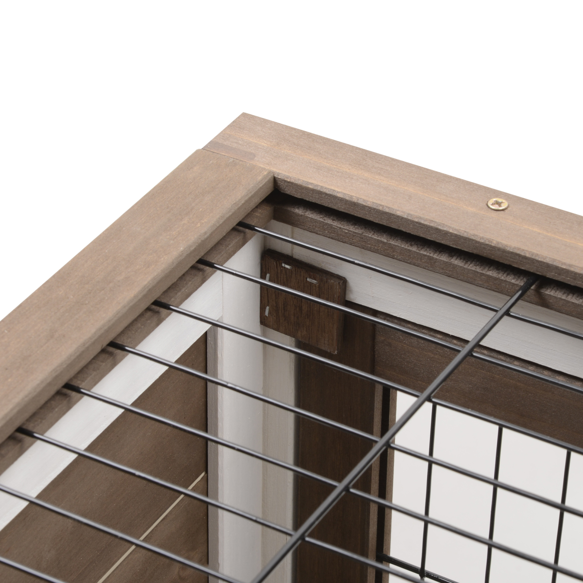Two-Tier Wooden Rabbit Hutch with Four Wheels and Locking Doors – Indoor Guinea Pig Cage, 110 x 50 x 86 cm