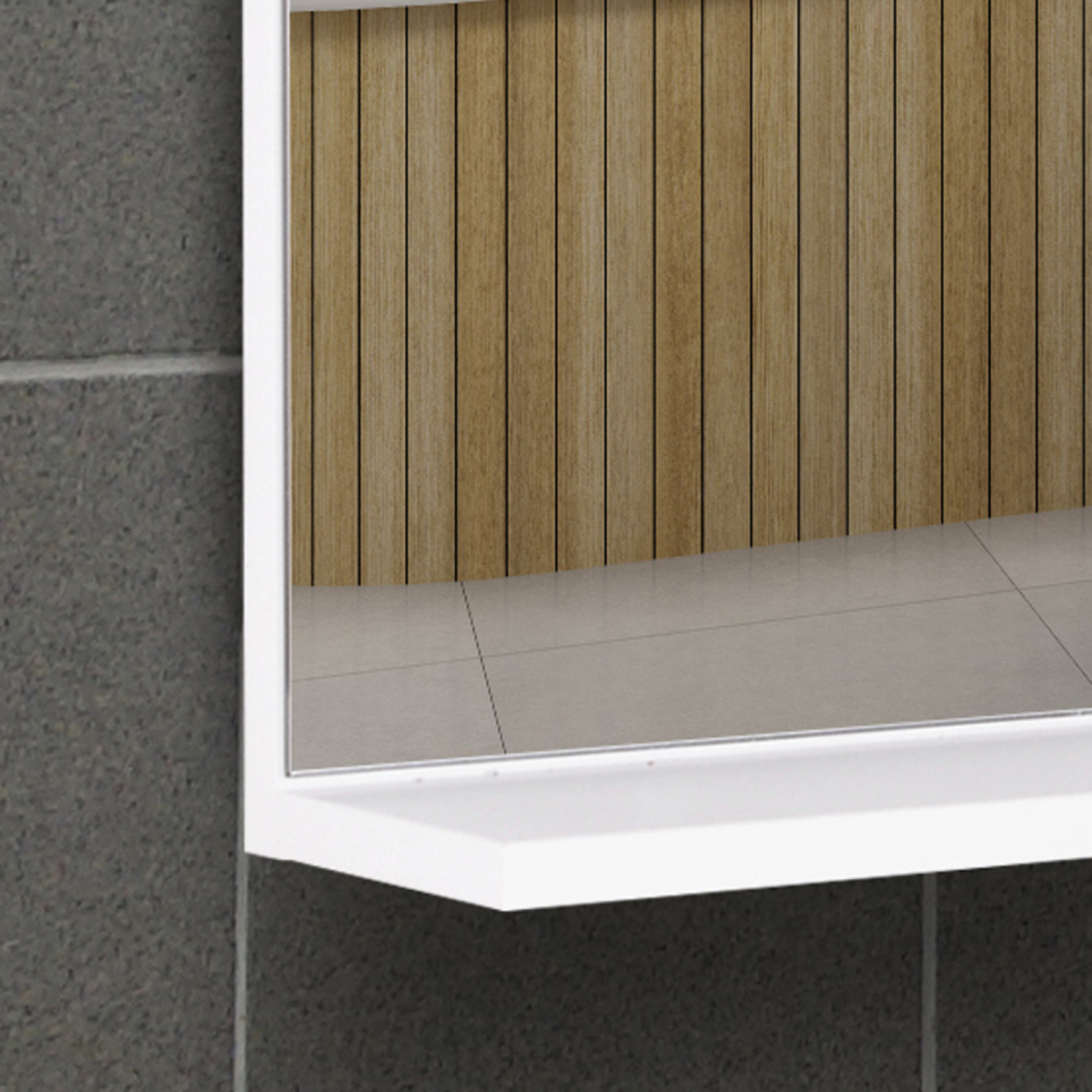 Kleankin Wall Mounted Bathroom Mirror with 3 Open Storage Shelves – Space-Saving Bathroom Storage, White
