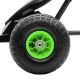 HOMCOM Children Pedal Go Kart with Adjustable Seat, Rubber Wheels and Handbrake – Ride-On for Ages 5-12, Green