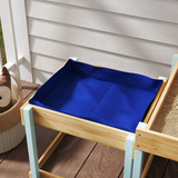 AIYAPLAY 2-Piece Wooden Sandpit and Water Play Table Set with Bottom Liner – Kids Outdoor Play, Natural Wood
