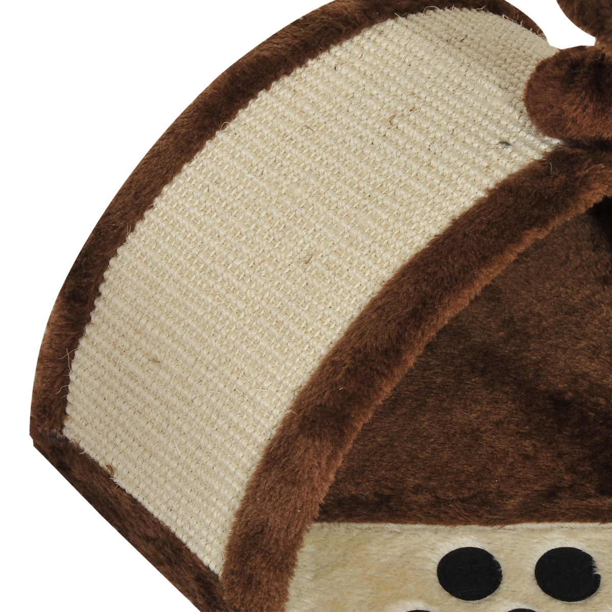 PawHut Cat Tree with Sisal Scratching Posts & Fun Ball Toy – Cosy Play and Rest Tower for Kittens, Brown