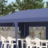 Outsunny 3x6m Heavy-Duty Gazebo Marquee Party Tent with 4 Removable Walls & Steel Frame – Garden Events, Blue