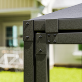 Outsunny 3 x 3m Garden Gazebo with Extendable Awning, Wheels & UPF30+ Canopy – Patio Shelter, Dark Grey