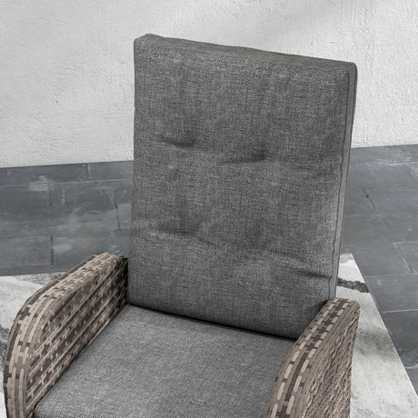 Outsunny Rattan Chaise Lounge dimensions diagram