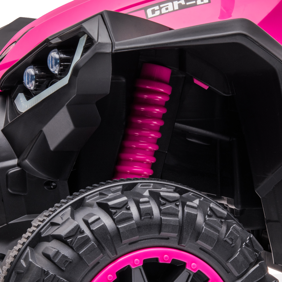 HOMCOM 12V Kids Electric Ride-On Quad Bike ATV with Dual Motors, Ages 3-5 – Outdoor Toy, Pink