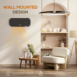 HOMCOM Wall Mounted Electric Heater with 12-Hour Timer, Remote & Overheat Protection – 2000W PTC Ceramic, Black
