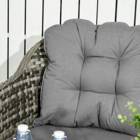 Outsunny Rattan Conversation Set dimensions diagram