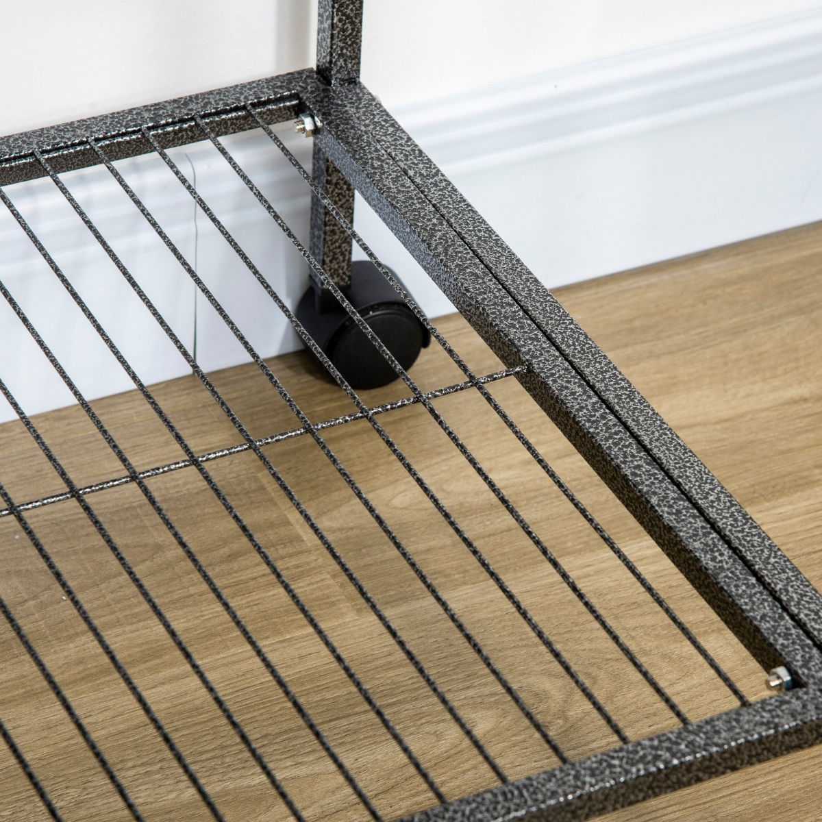Pawhut Rolling Bird Cage with Detachable Stand, Storage Shelf, Wooden Perches & Food Containers
