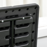 Outsunny 366 Litre Rolling Outdoor Garden Storage Box with Hydraulic Lid – Weather-Resistant Plastic Container, Black