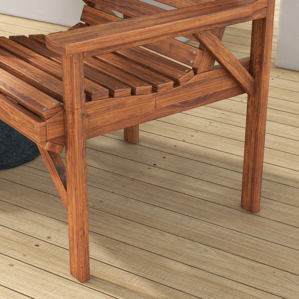 Outsunny Wooden Garden Love Seat Bench with Coffee Table & Parasol Hole – 2 Seater Fir Wood, Tan Brown