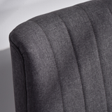 HOMCOM Modern Two-Seater Loveseat Sofa with Padded Linen-Look Upholstery & Wooden Legs – Dark Grey