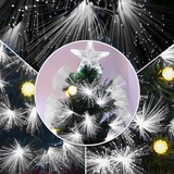 HOMCOM 5ft White Light Christmas Tree with 180 Lights, Star Topper and Tri-Base – Pre-Lit Home Decoration