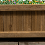 Outsunny Brown Garden Planter with Climbing Trellis – Indoor Outdoor Plant Support for Vines
