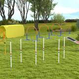 PawHut Dog Weave Pole Set with Carry Bag – Agility Starter Kit for Outdoor Exercise and Training