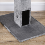 Pawhut 79cm Cat Scratching Post with Dangling Toy & Hidden Bell Toy – Cat Tree Activity Centre, Grey