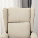 HOMCOM Power Lift Fabric Recliner Armchair with Remote Control – Motor-Assisted Riser Chair, Beige