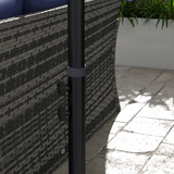 Outsunny 3m Cantilever Parasol with Crank Handle, Cross Base and 6 Ribs – Off-Centre Garden Umbrella, Black