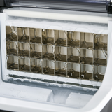 HOMCOM Countertop Ice Maker with Adjustable Cube Size, 20kg per Day – Compact Kitchen Appliance, Black