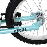 HOMCOM Kids Kick Scooter with Inflatable Wheels & Rear Brake – Adjustable 90–96cm Handlebar, Blue