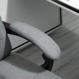 Reclining Office Chair with Footrest & Removable Pillow, 155° Recline – Home Office Chair, Light Grey