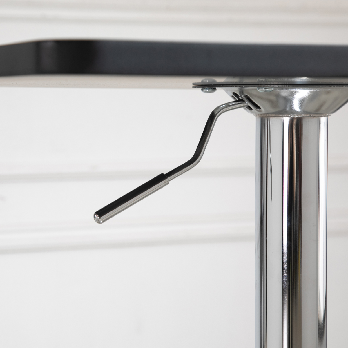 HOMCOM Adjustable Counter Bar Table with Rotating Top and Steel Frame – Home Dining, Black and Silver
