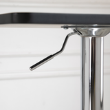 HOMCOM Adjustable Counter Bar Table with Rotating Top and Steel Frame – Home Dining, Black and Silver