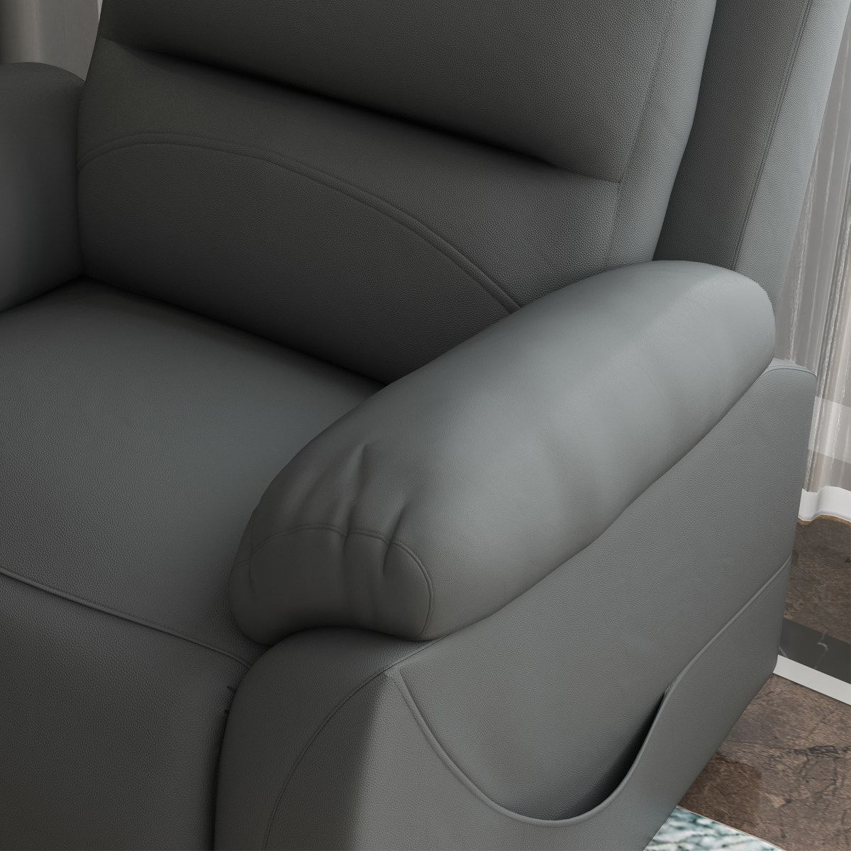 HOMCOM Power Lift Recliner Armchair with Electric Recline & Handset – Riser Chair, Grey