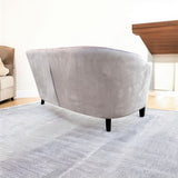 AcaciaHome 2-Seater Velvet Tub Sofa with Drop Arms and Medium-Firm Foam – Living Room Seating, Pink Velvet