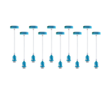 LEDSONE 10 Pack Industrial Pendant Light Fitting Set – E27 Lamp Holder with 95cm PVC Cable, Vintage Style