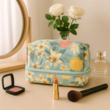 Avilo Floral Design Cosmetic Bag – Practical Make-Up and Toiletry Organiser for Travel