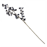 Artificial Blue Christmas Berry Spray, 70cm Single Wired Stem – Festive Display Foliage
