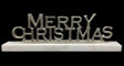Nickel Merry Christmas sign on stand