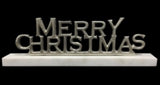 Nickel Merry Christmas sign on stand