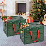 Vinsani Christmas Baubles and Tinsel Storage Bag – Holiday Decoration Organiser for Ornaments and Gift Wrap