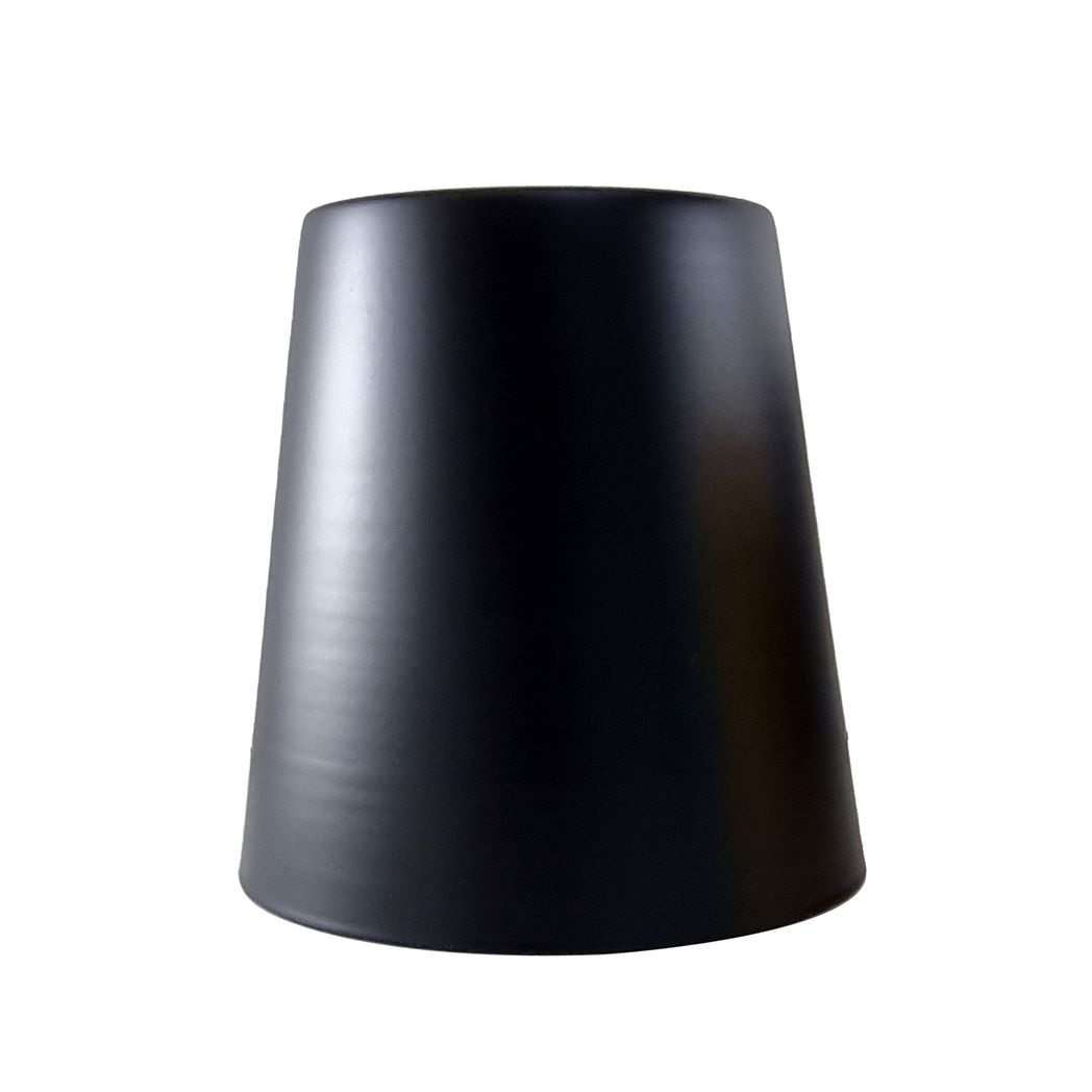 LEDSONE Retro Metal Lampshade, 13cm Easy-Fit Pendant Shade with Reducer Plate – Vintage Style, Matt Black