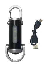 Avilo Rechargeable LED Keychain Torch with Carabiner Clip, USB-C, Multiple Modes