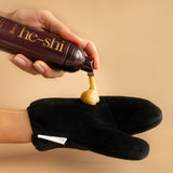 He-Shi Luxury Velvet Tanning Mitt, Double Sided with Stain Barrier