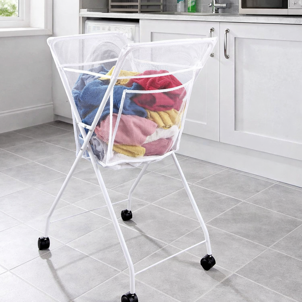 Avilo No Bend Laundry Trolley – Easy Laundry Carrier for Moving Washing to the Machine