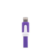 GVC 1 Metre Tangle-Free Flat USB to 8 Pin Cable – Charging & Data Sync Lead for Phones and PCs, Purple