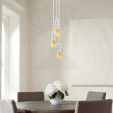 LEDSONE 6 Pack Industrial White Pendant Light Fitting with E27 Lampshade Holder and 95cm Adjustable Cable