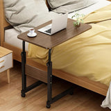 Height Adjustable Overbed Table with Locking Wheels, C-Shaped Mobile Bedside and Sofa Table – Laptop Desk