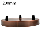LEDSONE Multi-Outlet Ceiling Rose, 3-Way Outlet – 120mm Metal Ceiling Plate for Chandeliers, Copper